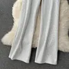 Pantaloni da donna vintage bianco gamba larga larga gamba autunno inverno in alto inverta alte versatili pantaloni da pavimento dritto