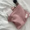 Bolsas de cosméticos Bolsa de maquiagem de cor sólida Corduroy Bag Zipper de grande capacidade armazenamento de grande capacidade