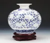 Wazony jingdezhen ricepattern porcelanowy wazon granatowy zabytkowy bluandwhite Chiny ozdobioną ceramikę 3499833