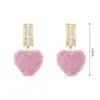 Dange oorbellen chique geometrisch verjaardagscadeau roze fondant hart drop mode accessoire vrouwelijke hanger voor dating