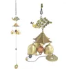 Dekorative Figuren Bwinka Peacock Wind Chimes Klassische Metallbronzeglocken Feng Shui für glückliche Safe Home Garden Terrasse Dekoration Dekoration