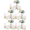 Vases Cylindre pour centres de table Décorations de mariage en vrac Cachepot Fleurs en verre de vase décoratif Ensemble de 30 maison