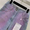 Brand Shorts Designer Pants Kobiety Sprężyn Spring Women Fashion Logo Dżinsy spodnie dżinsowe talia i szerokie nogi Jean 26 marca