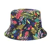 Berets Fuzzy Cap Leaf Print Fisherman's Hat Europe and the United States Men kobiety Outdoor Sun Visor Męskie wiadro