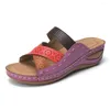Casual schoenen Dames Sandalen Wedge Outdoor Soft Water Slippers Werken PU Comfortabele plat platform Open teen Beach