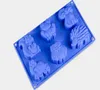 Kangaroo Turtle Frog Cake Pan Flexible Siliconen Soap Mold voor handgemaakte zeep Candle Candy Bakeware Baking Molds Keukengereedschap2433589