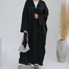 Roupas étnicas dubai abayas para mulheres vestido muçulmano Eid Djellaba jalabiya kimono cardigan peru kaftan manto arabic maúsculo marocain