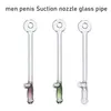 High Quality New Arrival Tobacco Smoking Pipe Men Penis Nozzle Glass Oil Burner Pipe Dry Herb Hookah Cigarette Shisha Tube Pipes with Color Balancer Cheapest