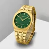 Curren Fashion Design Ultra-Thin Quartz Watches For Men Top Brand rostfritt Steel Band Wristwatch 240422