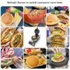Elektrikli UFO Burger Maker Makinesi Mükemmel Edge Hamburger Et Pres Makinesi Ticari Dondurma Hamburger Makinesi