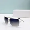 Frameless Wrap Sunglasses Gold/Grey Blue Gradient Men Designer Glasses Women Summer Shades Sunnies Lunettes de Soleil UV400 Eyewear