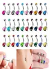 Hoop Huggie 5102030 PCS Kolorowe 14G Belly Button Pierścienie CZ Crystal Stud For Women Ricing Jewelry BASS NEAVE9703904