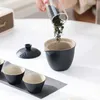 Teaware -sets Travel Teaware Set (één pot en drie kopjes) Portable Outdoor Camping Kung Fu Tea Making Tool Het beste cadeau voor thee -cultuurliefhebbers