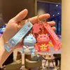 Dinosaurio Silicone Doll Keychain Cartoon Metal Key Pending Lindo Bolsas Costillas Creativas