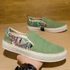 Lässige Schuhe chinesische Leinwand Männer Sommer Leinen Ein schlechter fauler alter Peking atmungsaktives Vintage-Trend-Slattern