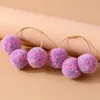 Hoop oorbellen Fashion Pompon Plush Ball Circle for Women Girls Party Holiday Sieraden Accessoires