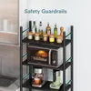 Denkee 5-Tier Bakers Rack for Kitchen, Metal Microwave Stand Rack with Storage, Kitchen Stand Storage Shelf (23.83 L x 14.96 W x 62.91 H)