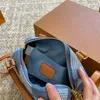 Louls Vutt Luxurys kussenontwerpers denim nano tote portemonnee handtas schouderband dames crossbody mini dames metaal originele tas met zak 1