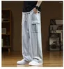Męskie spodnie 2024 Autumn Fresspants Men Multi-Pockets Dripstring Casual Track Mężczyzna luźne proste spodnie duże rozmiar 8xl