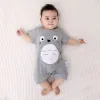 платья новорожденный мальчик для мальчика летнее мультфильм Totoro девочка с коротким рукавом с коротким рукавом хлопковой малыш для малыша для детской одежды наряд Bebes Bebes