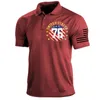 Vintage Mens Polo Shirt Golf Shirts Turndown 3D Print T -top Top American Short Sleeve Buttondown Fashion Clothing Casual Blouse 240430
