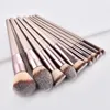 Makeup Brushes 10PCS Beauty Tools Champagne Gold Foundation Eye Shadow