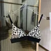 Projektant Sexy bikini luksusowe szorty kantarki spodnie plażowe lampart nadruk stroju stroju kąpielowego Trójkąt trójkąt odznaka Diamentowa kamizelka