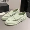 Casual Shoes Luxus-Slas Frauen Echtes Leder Flat Slip-on Marke Doudou Frau formeller Business Walk