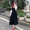 Party Dresses Big Size Fat Girl French Temperament Advanced Sense Of Halter Summer A-line High Waist Slimming Black Skirt Dress