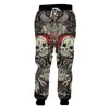 Men's Pants 3D printing skull smoking casual Y2k mens sports pants new cool sweat jogger harem mens full length Hombre hooded olf shirtL2405