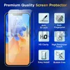 Protektor ekranowy Hartowane szkło dla iPhone'a 15 14 13 12 Mini 11 Pro X XS Max XR 6 7 8 Plus Samsung A15 A25 A35 A55 A71 A05 Protect Film 9h 0,33 mm z papierowym pudełkiem detalicznym hurtowym