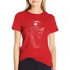 POLOS FUBLES POLOS Alien/Xenomorph Diseño de tablero de arañas Camiseta de verano Camiseta para mujeres Camisetas de algodón Negro