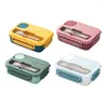 Juegos de vajilla Bento Lunch Box Actualad Versátil Amarillo 1 23 8.2 16.3cm palillos convenientes de color verde gris alta calidad