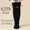 Women Socks Large Over Size Girls Stretch White Long Plus Stocking Women's The Knee Female Thigh Highs Black Stockings Sexy