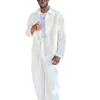 Spring Autumn Fashion Jacket och Coat Casual Pants Two-Piece Set Herr Fashion Suit White Large Size Ropa Hombre 240426