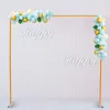 Party Decoration Wedding Arch Stand avec bases Easy Assembly 6.6x6,6 pieds Square Garden Metal Abor for Weddings Event