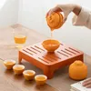 Zestawy herbaciarni Kreatywne zbiór herbaty w kształcie pomarańczy brzydki pomarańczowy przenośny pojedynczy osobista filiżanka express teapot jeden garnek herbaty kawy herbaciarki