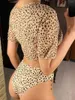 Женские купальники S - XXL Leopard Print High Taist