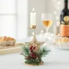 Kerzen Weihnachtskerzenhalter Golden Iron Candlestick Weihnachtsbaum Candlestick Tisch Ornament Dekorationen für Weihnachtsheimdekoration