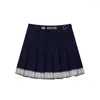 Gym ubranie koreańskie golf damski krótka spódnica letnie solidny kolor sportowy sport