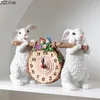 Résine Animal Ornements Table décorative Table Clock Small Desktop Clocktop Sculpture Sculpture Table Horloge Digital Artisanat 240424