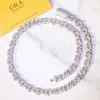 RTS Fashion Necklace GRA Certificate VVS Moissanite 925 Solid Silver Cuban Chain for Hip Hop Life