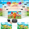 YT200 Portable Mini Projecteur HD Home Theatre LCD Childrens Mobile Phone Mobile Même écran Projecteur sans fil prend en charge iOS Android 240419