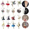 Broches prachtige kristallen balletdanser sieraden pinnen voor dame elegante damesbroche pin decoratieve pak kleding badges