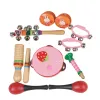 Bloki 10 szt. Orff Muzyczne instrumenty dla dzieci Zestaw muzyki dziecięcej Early Education Toys for Boys and Girls Preschool Education Tambourine