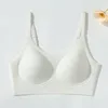 Bras Birdtree 89%prawdziwy jedwabny Bra Bra Kobiety Solidny drut darmowy jeden kawałek styl seksowna cienka podstawowa bielizna 2024 Summer P44688QC