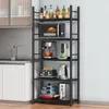 Denkee 5-Tier Bakers Rack for Kitchen, Metal Microwave Stand Rack with Storage, Kitchen Stand Storage Shelf (23.83 L x 14.96 W x 62.91 H)