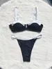 Kadın Mayo 2024 Yaz Mikro Bikini Seti Patchwork Düşük Kesim Mayo Düşük Bel Arka Araçlı Mayolar Plaj Giydirme