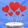 Party Supplies Love Cake Top Hat Memorial Day Decoratiekaart voorstel Rode bruiloft Verjaardag