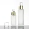 Bouteilles de rangement 20 ml de pompe en verre pulvérisation / émulsion à la crème de lotion avec contenants cosmétiques de voyage